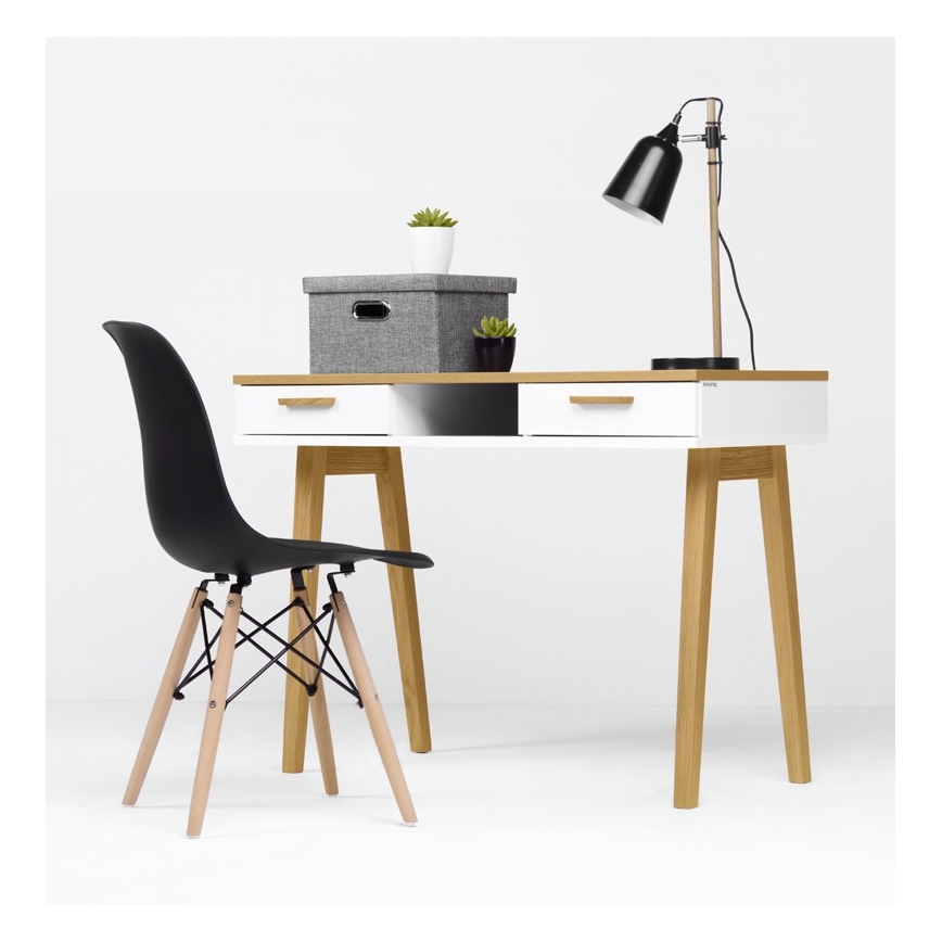 Bureau FRISK 75x100 cm chêne naturel/blanc
