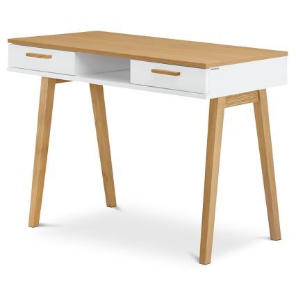 Bureau FRISK 75x100 cm chêne naturel/blanc