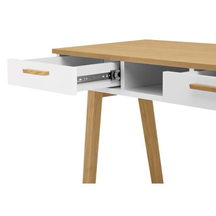 Bureau FRISK 75x100 cm chêne naturel/blanc