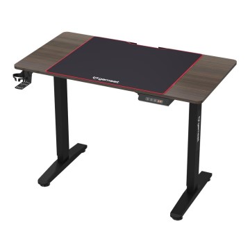Bureau gaming à hauteur réglable CONTROL 110x60 cm marron/noir