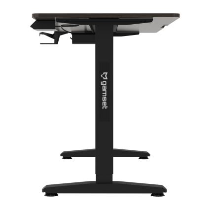 Bureau gaming à hauteur réglable CONTROL 140x60 cm marron/noir