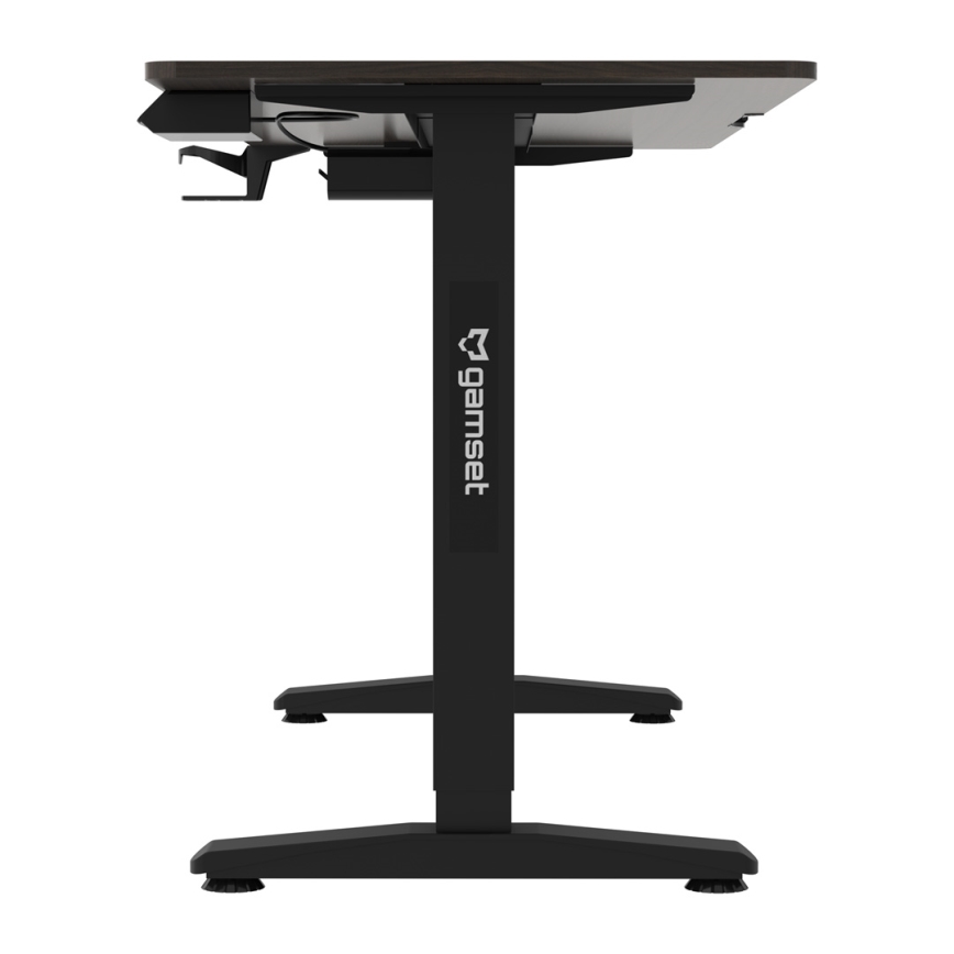 Bureau gaming à hauteur réglable CONTROL 140x60 cm marron/noir