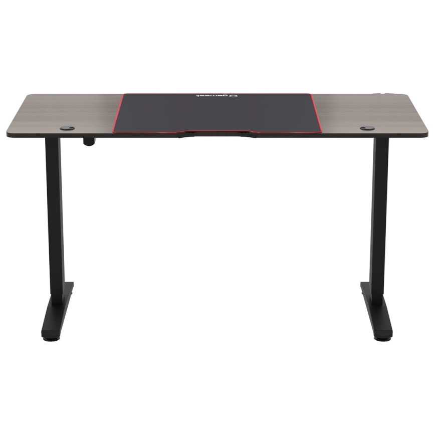 Bureau gaming à hauteur réglable CONTROL 140x60 cm marron/noir
