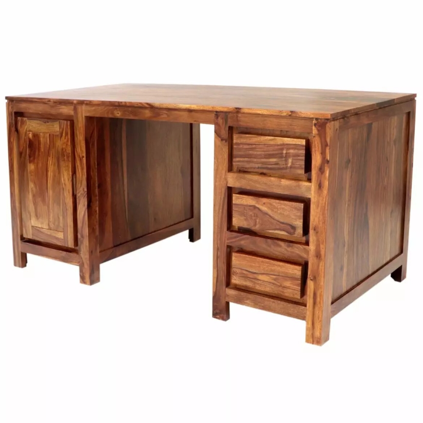 Bureau GANI 160x80 cm bois massif/palissandre