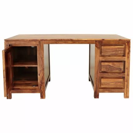 Bureau GANI 160x80 cm bois massif/palissandre