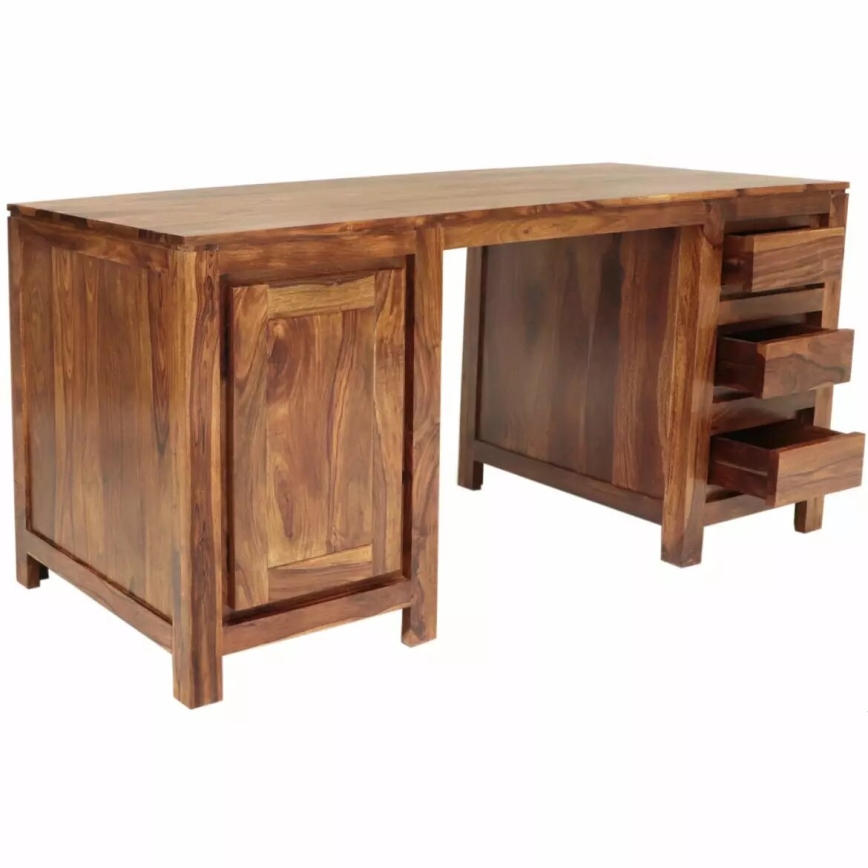 Bureau GANI 160x80 cm bois massif/palissandre