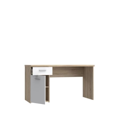 Bureau GINO blanc/chêne Sonoma