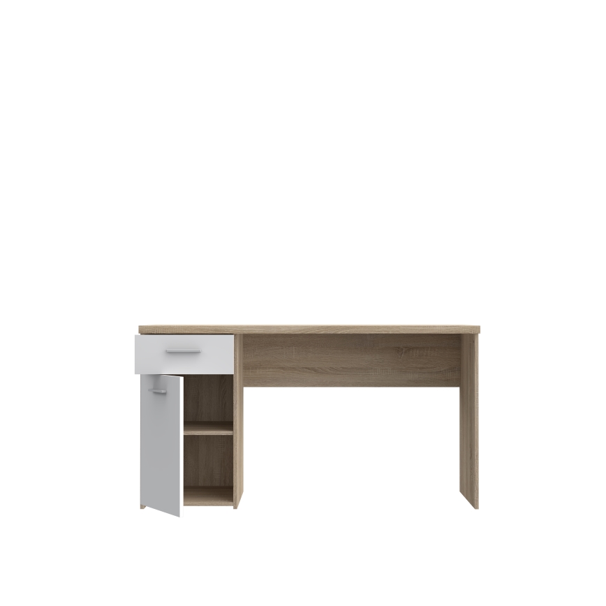 Bureau GINO blanc/chêne Sonoma