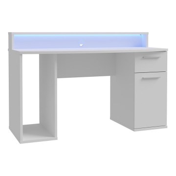 Bureau IVAR avec éclairage intégré, blanc
