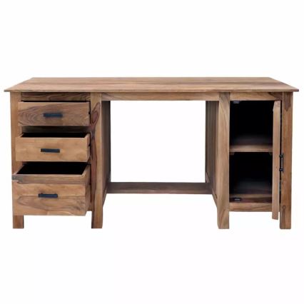 Bureau RAMI 160x76 cm bois massif/palissandre
