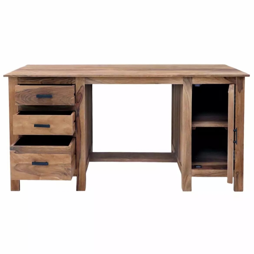 Bureau RAMI 160x76 cm bois massif/palissandre