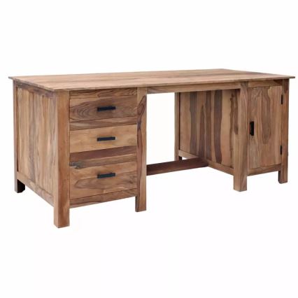 Bureau RAMI 160x76 cm bois massif/palissandre