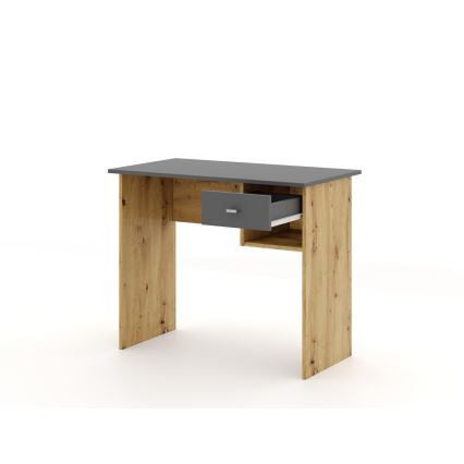Bureau RICO chêne artisanal/gris