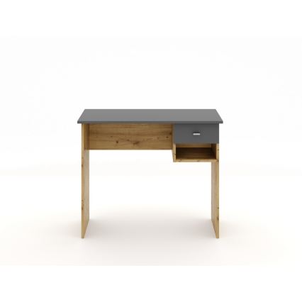 Bureau RICO chêne artisanal/gris