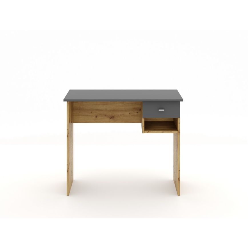 Bureau RICO chêne artisanal/gris