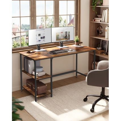 Bureau SOLEA 140 x 60 cm marron/noir