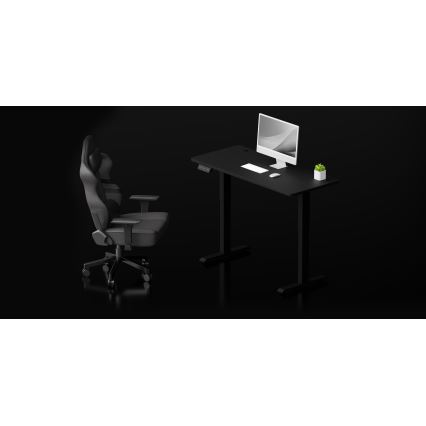 Bureau taille ajustable LEVANO 120x60 cm noir