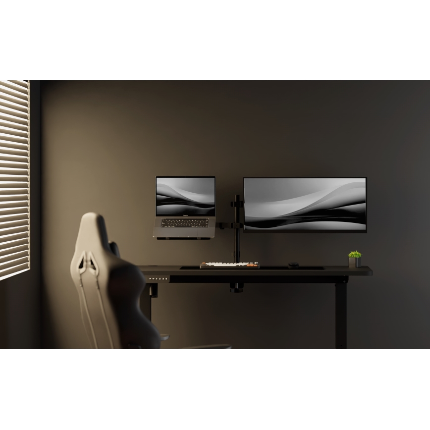 Bureau taille ajustable LEVANO 140x60 cm noir