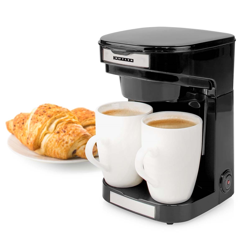 Butler - Cafetière pour 2 tasses 450W/230V noire