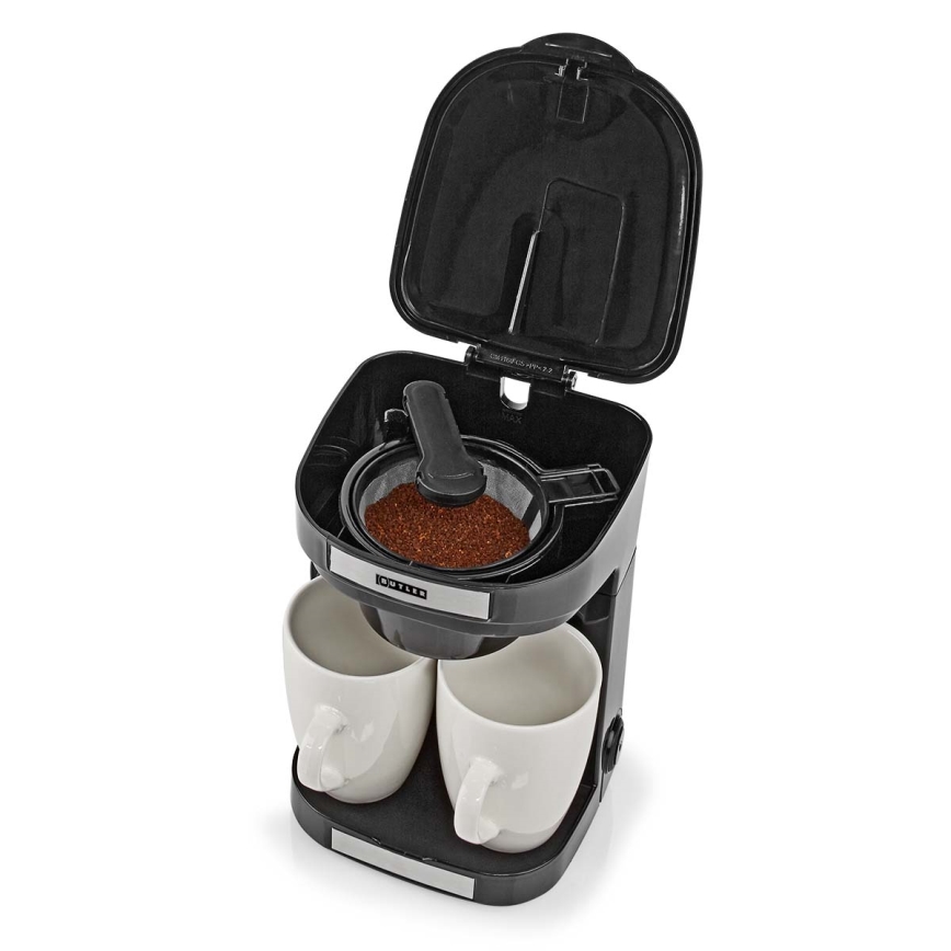 Butler - Cafetière pour 2 tasses 450W/230V noire