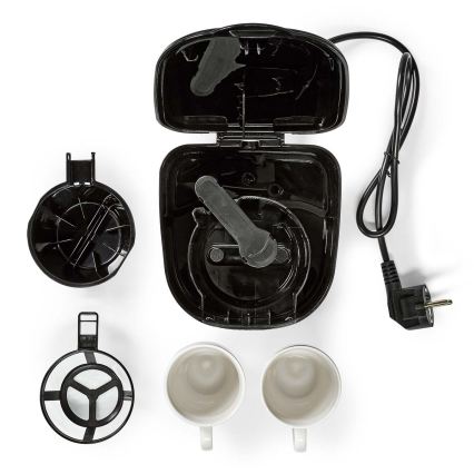 Butler - Cafetière pour 2 tasses 450W/230V noire