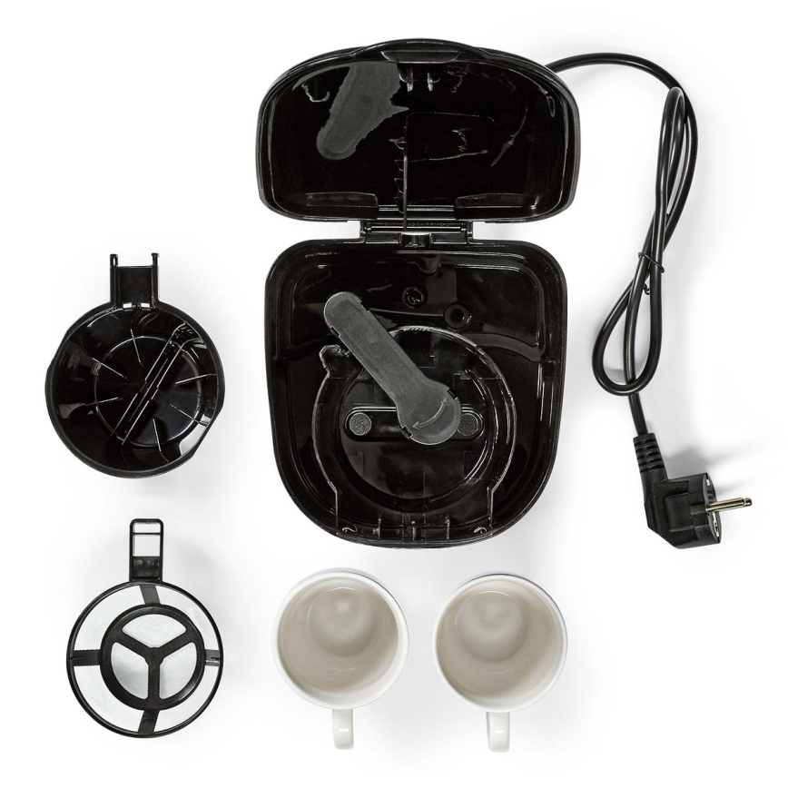 Butler - Cafetière pour 2 tasses 450W/230V noire