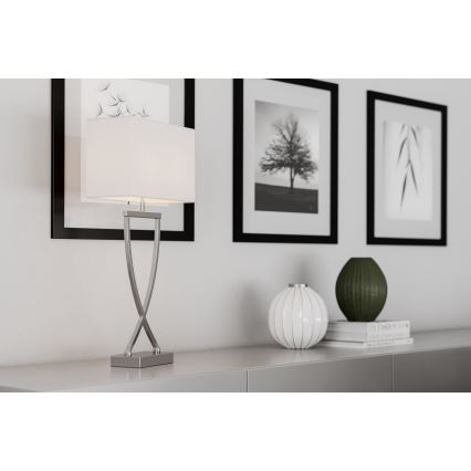 ByRydens - Lampe de table OMEGA 1xE27/5W/230V blanc/chrome brillant