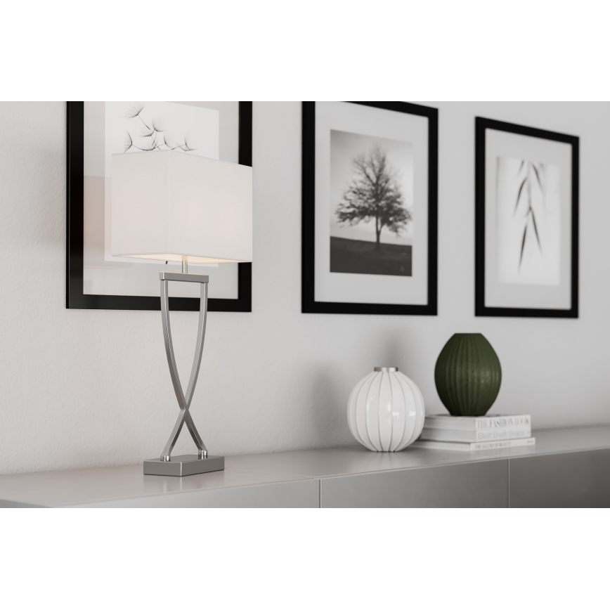ByRydens - Lampe de table OMEGA 1xE27/5W/230V blanc/chrome brillant