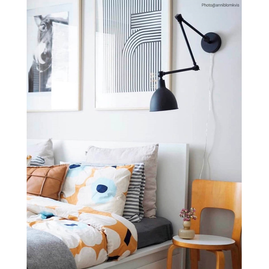 ByRydens - Applique murale BAZAR 1xE27/5W/230V noire