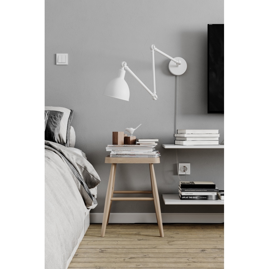 ByRydens - Applique murale à intensité variable BAZAR 1xE27/5W/230V blanc