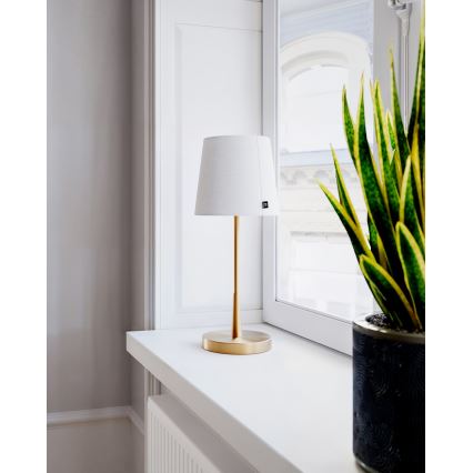 ByRydens - Lampe de table LUMI 1xE27/8W/230V blanc/doré 48,5 cm