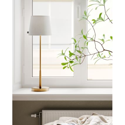 ByRydens - Lampe de table LUMI 1xE27/8W/230V blanc/doré 68,5 cm