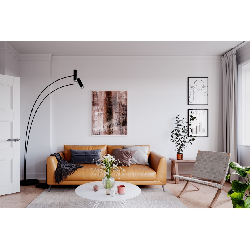 ByRydens - Lampadaire PULS 2xGU10/5W/230V noir