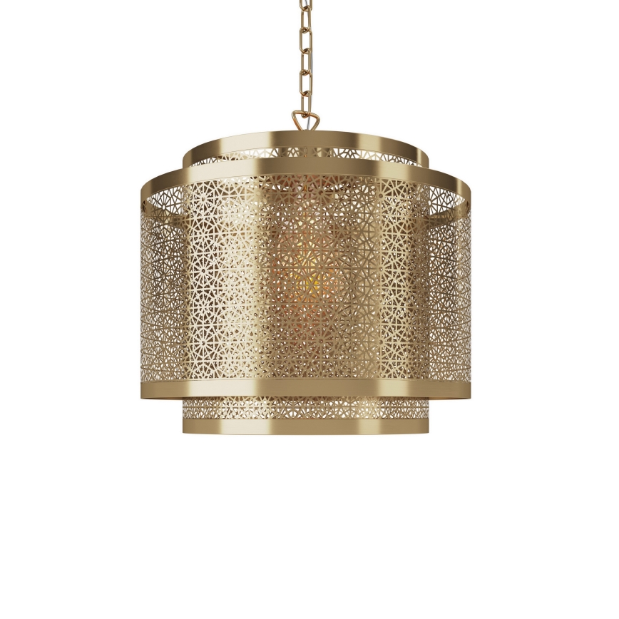 ByRydens - Suspension chaîne HERMINE 1xE27/5W/230V laiton d. 34 cm