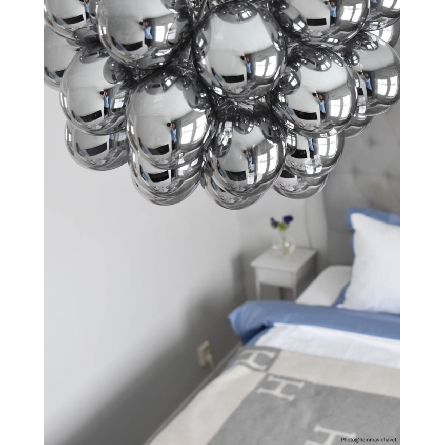ByRydens - Suspension filaire GROSS 8xG9/4W/230V fumé/noir d. 50 cm