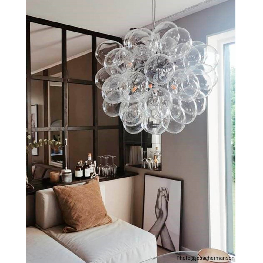 ByRydens - Suspension filaire GROSS 8xG9/4W/230V transparent d. 50 cm