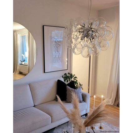 ByRydens - Suspension filaire GROSS 8xG9/4W/230V transparent d. 50 cm
