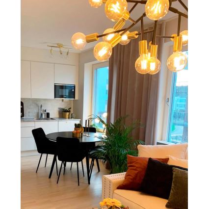 ByRydens - Suspension filaire HEROES 24xE27/5W/230V noir d. 80 cm