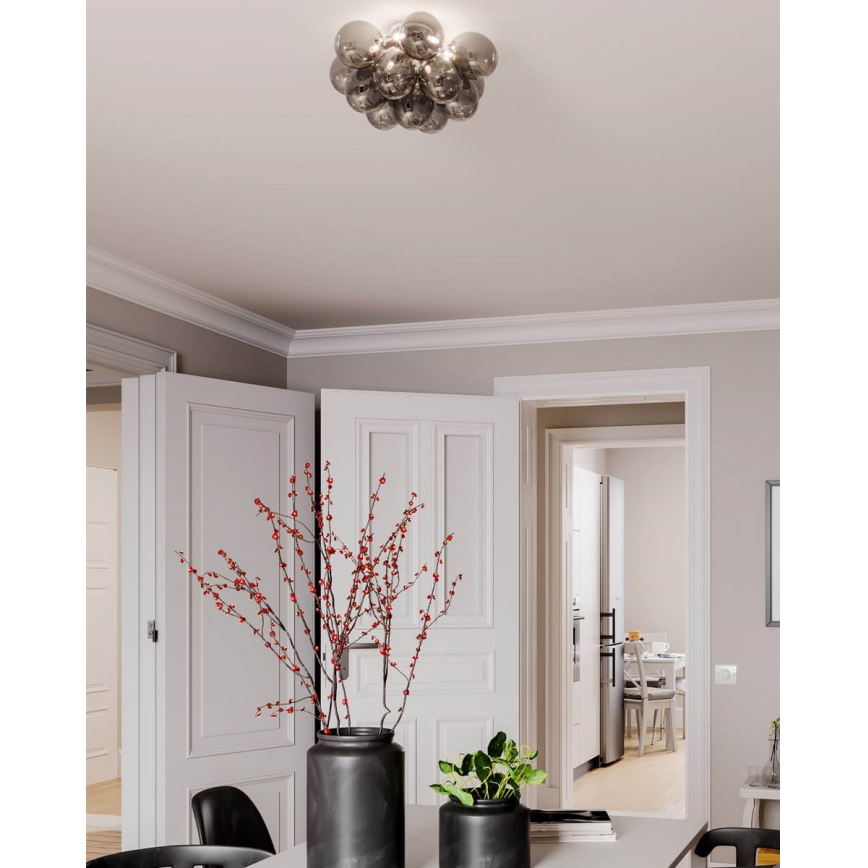 ByRydens - Plafonnier GRANDE 3xG9/4W/230V fumé/noir d. 30 cm