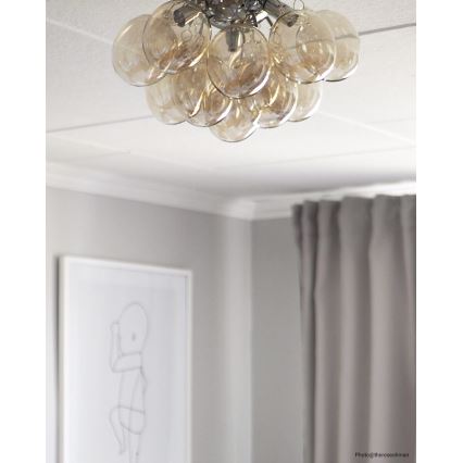 ByRydens - Plafonnier GRANDE 3xG9/4W/230V fumé/marron d. 30 cm