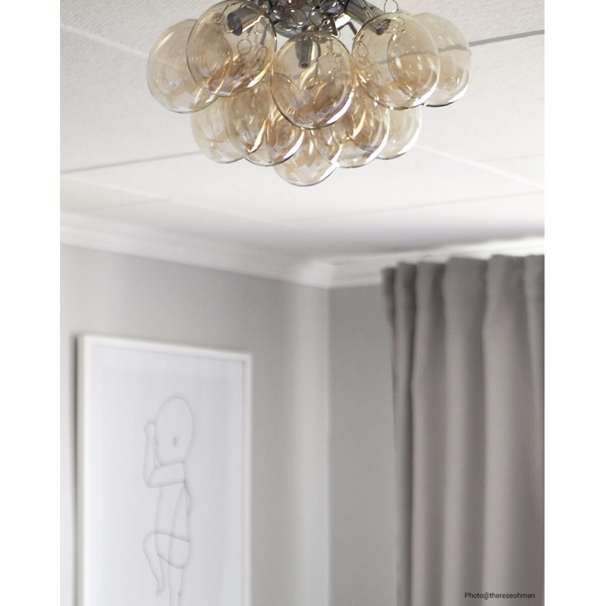 ByRydens - Plafonnier GRANDE 3xG9/4W/230V fumé/marron d. 30 cm