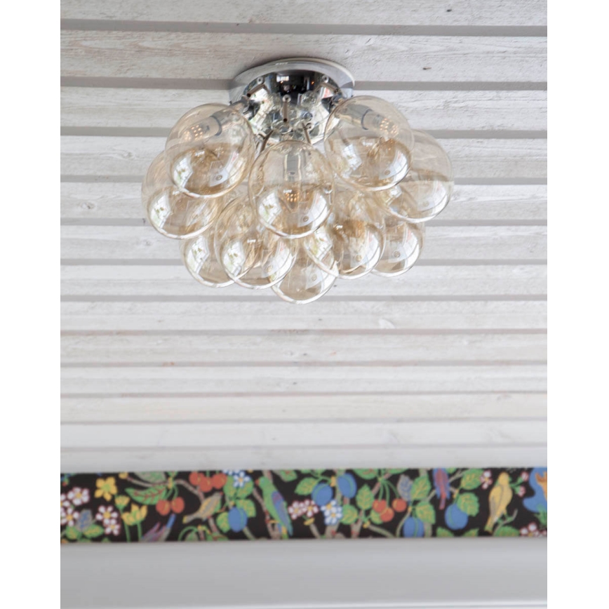 ByRydens - Plafonnier GRANDE 3xG9/4W/230V fumé/marron d. 30 cm
