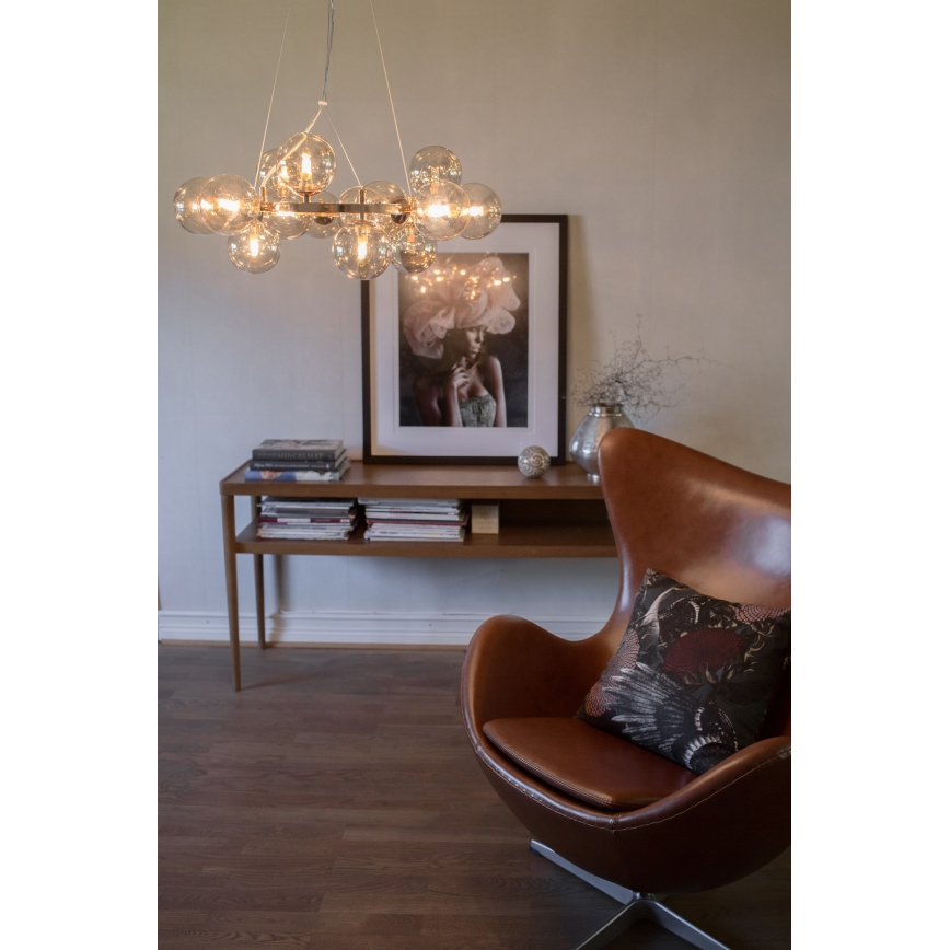 ByRydens - Suspension filaire SPLENDOR 25xG9/5W/230V fumé/marron