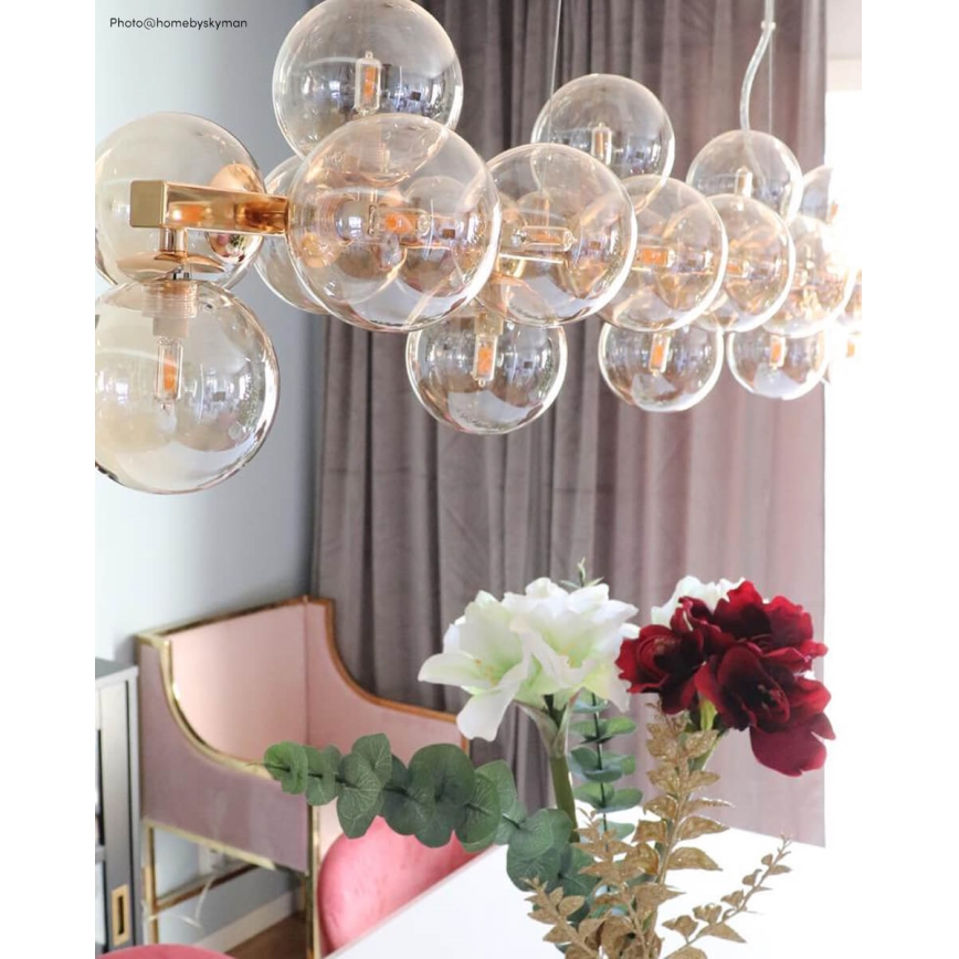 ByRydens - Suspension filaire SPLENDOR 25xG9/5W/230V fumé/marron