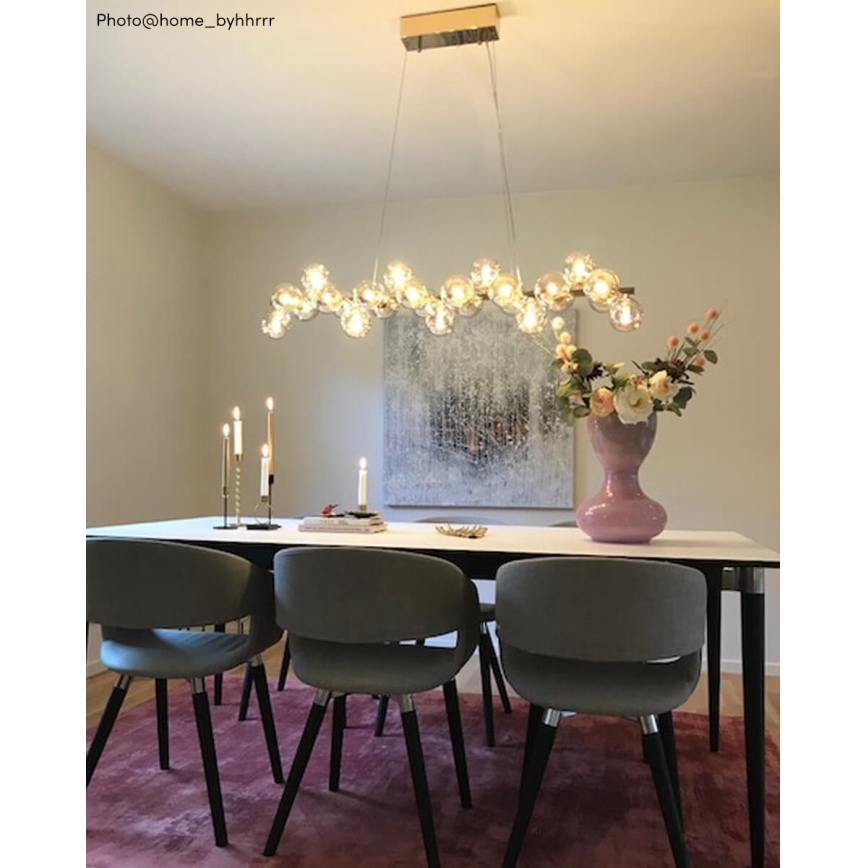 ByRydens - Suspension filaire SPLENDOR 25xG9/5W/230V fumé/marron