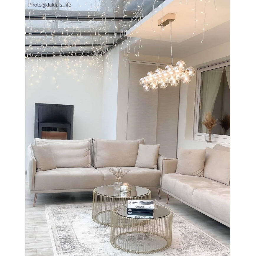 ByRydens - Suspension filaire SPLENDOR 25xG9/5W/230V fumé/marron