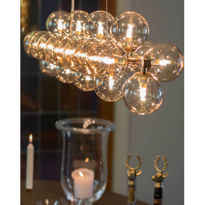 ByRydens - Suspension filaire SPLENDOR 25xG9/5W/230V fumé/marron
