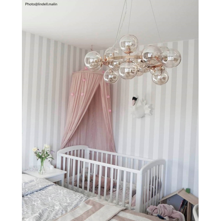 ByRydens - Suspension filaire SPLENDOR 15xG9/5W/230V fumé/marron d. 58 cm