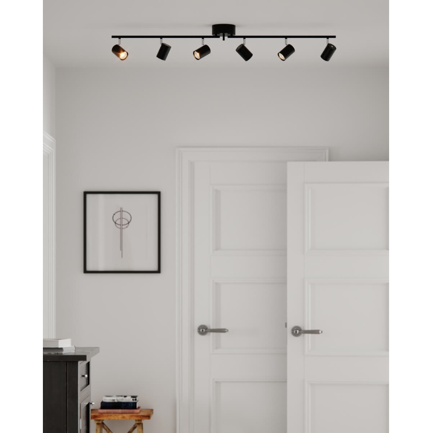 ByRydens - Spot CORRECT 6xGU10/7W/230V noir d. 30 cm