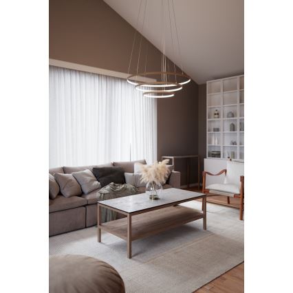 ByRydens - Suspension LED sur câble TRIONE LED/45W/230V, beige, Ø 80 cm